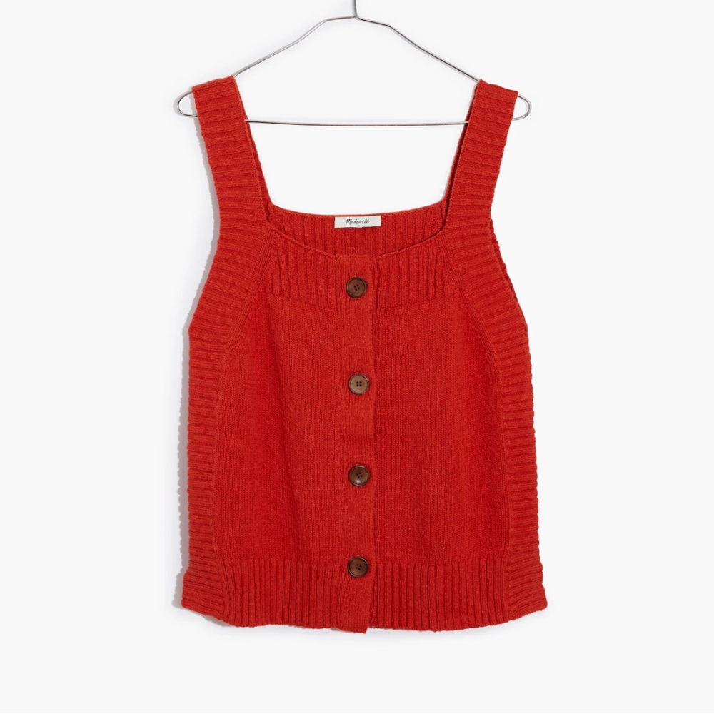 Madewell Rowe Button-Front Sweater Tank
